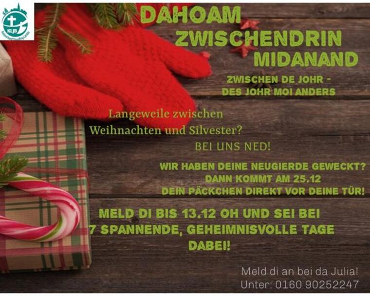 Infoflyer für die Aktion #dahoamzwischendrinmidanand